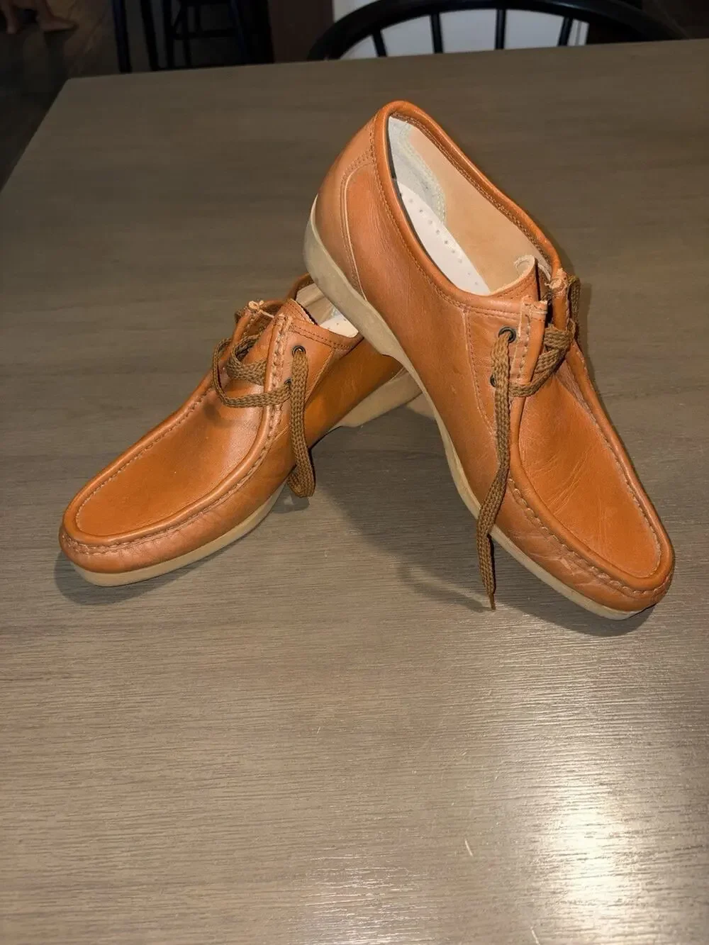 Clarks Originals Men’s 9M Tan Leather Wallabee Lace Up Casual Shoes